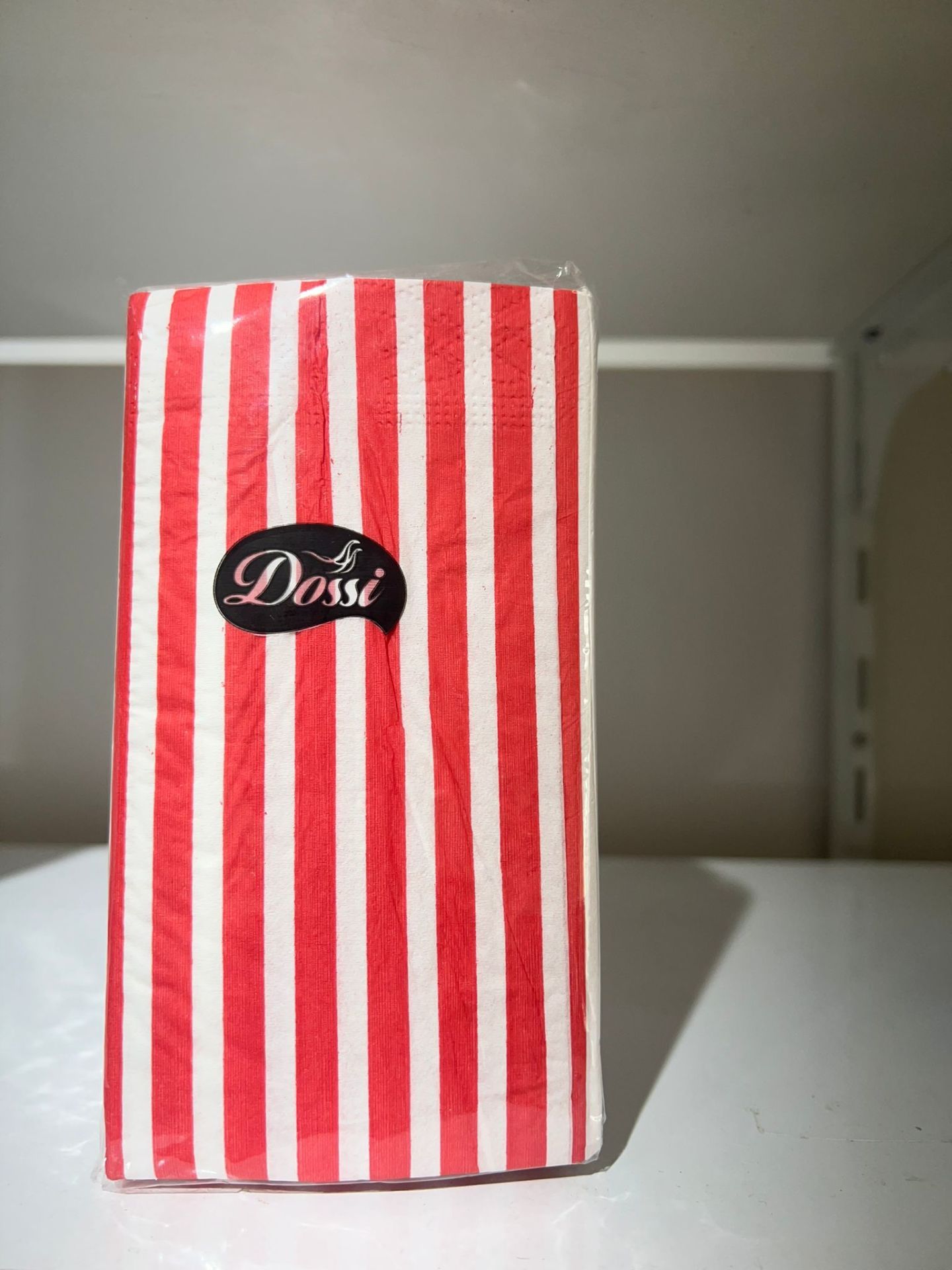 ÇİZGİLİ DESENLİ PEÇETE KIRMIZI 40'li 33*33 EBAT 1/8 KATLA