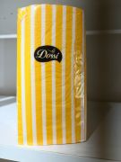 ÇİZGİLİ DESENLİ PEÇETE SARI 40'li 33*33 EBAT 1/8 KATLA