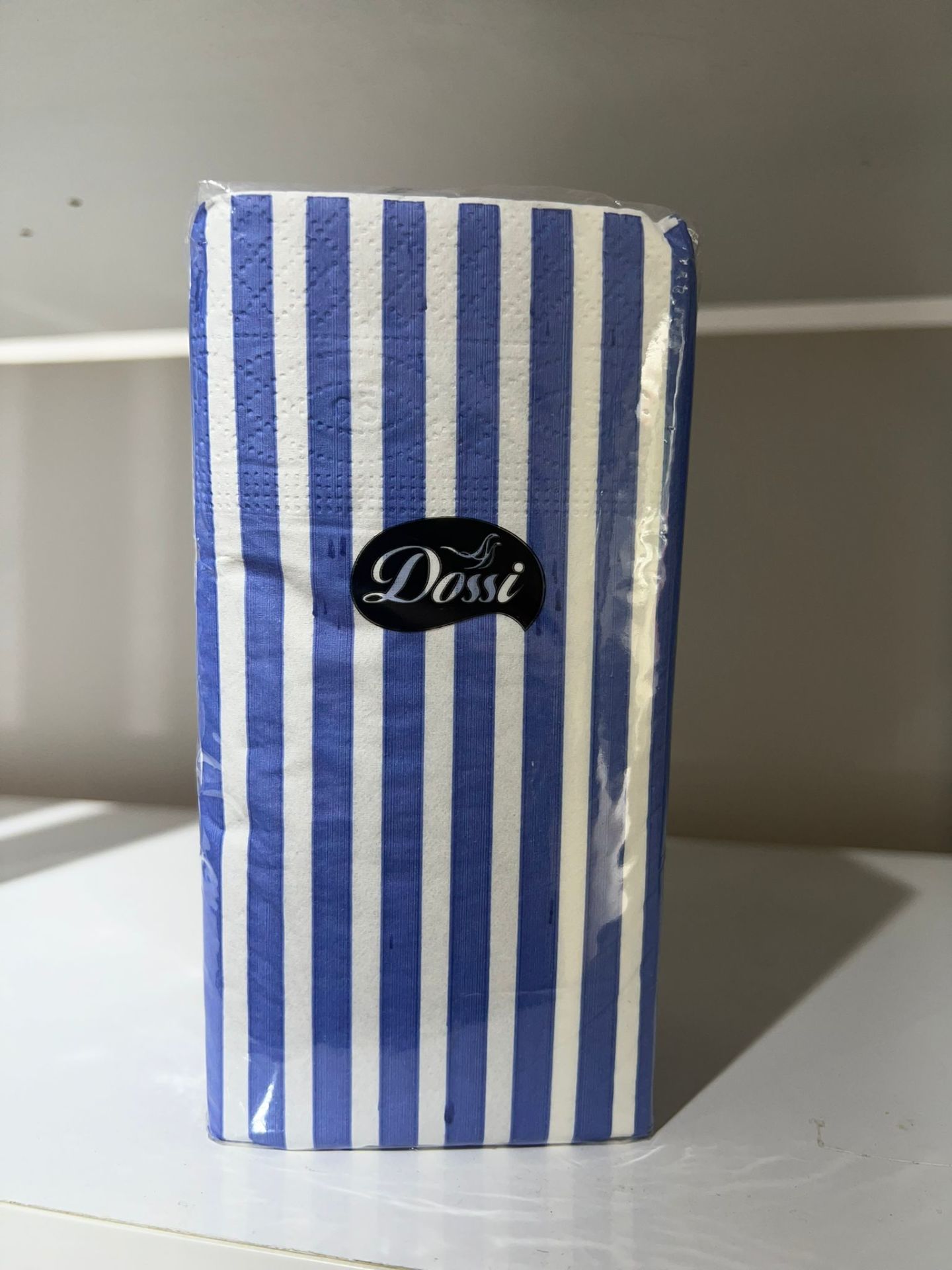 ÇİZGİLİ DESENLİ PEÇETE LACİVERT 40'li 33*33 EBAT 1/8 KATLA