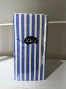 ÇİZGİLİ DESENLİ PEÇETE LACİVERT 40'li 33*33 EBAT 1/8 KATLA